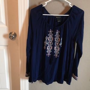 BoHo blue top